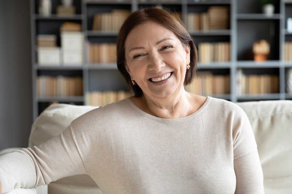 Head,shot,close,up,portrait,happy,healthy,middle,aged,woman